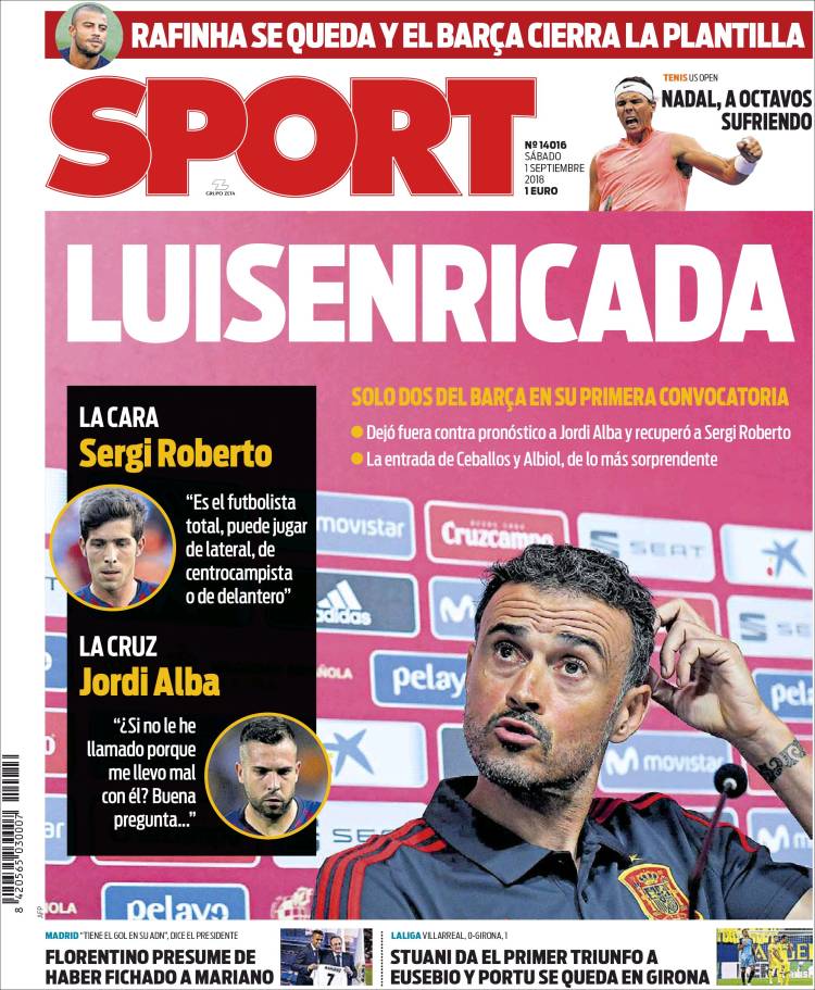 Sport Portada 01 09 2018