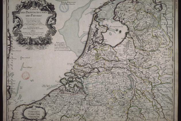 Mapa de los Países Bajos (1702). Taller cartográfico de El Isle. Paris. Fuente: Bibliotheque Nationale de France