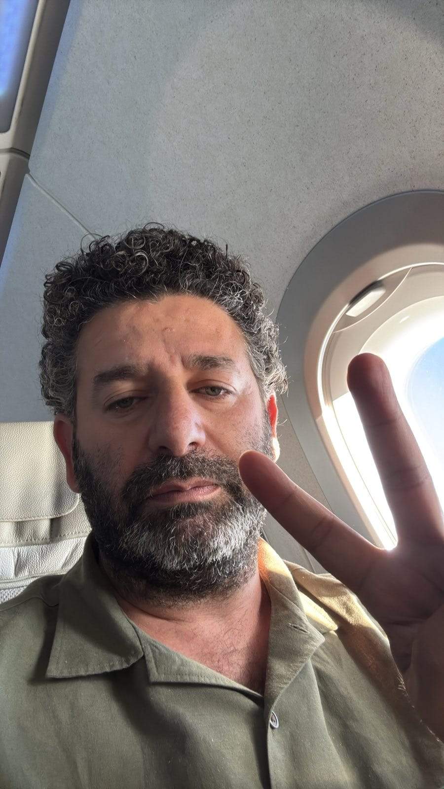 Saif Abukeshek després de ser alliberat a Egipte / Cedida Saif Abukeshek després de ser alliberat a Egipte / Cedida