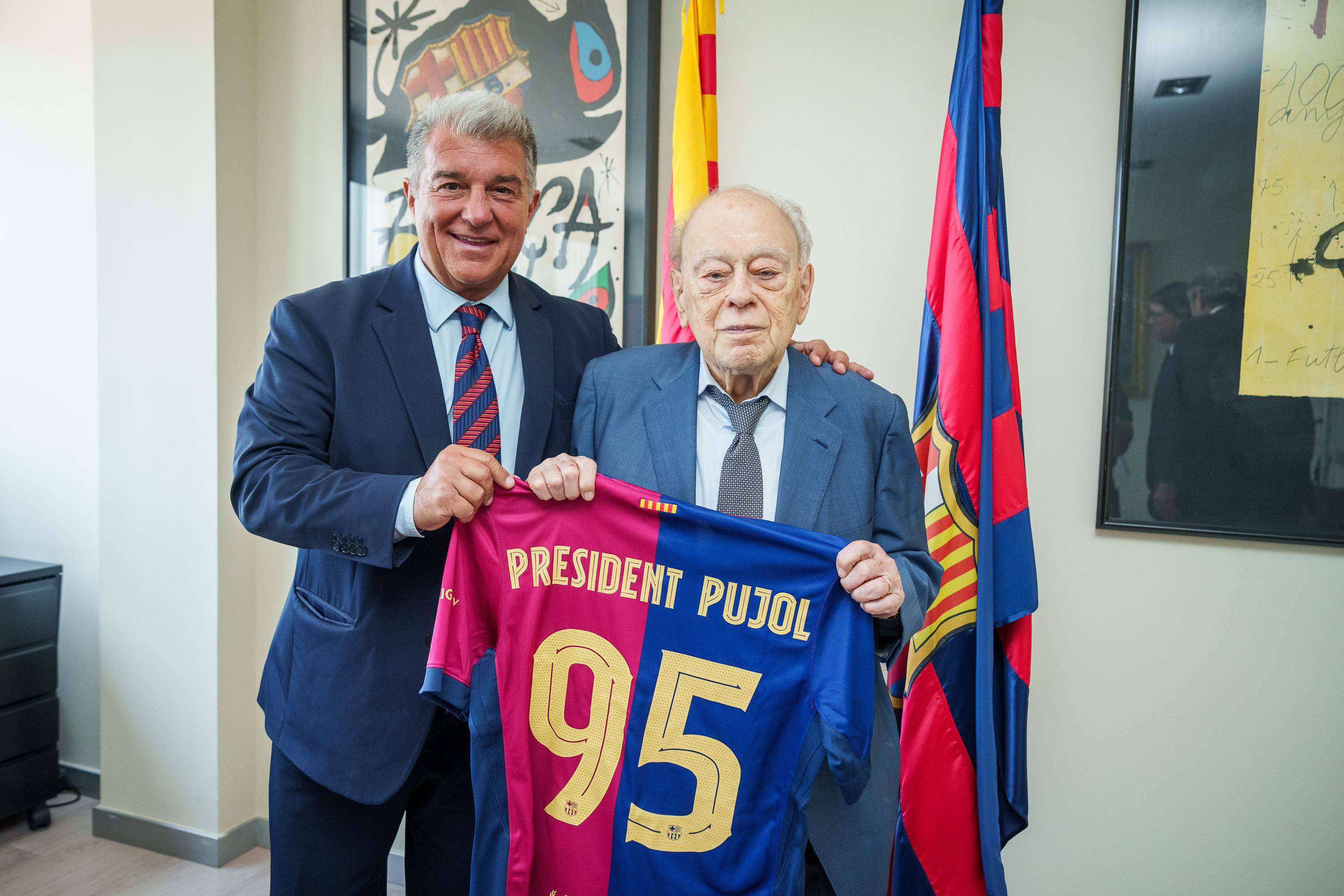 El Barça homenatja Jordi Pujol en el seu 95è aniversari