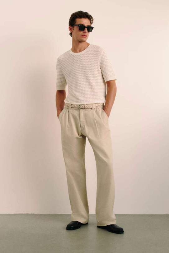 Pantalons sastre en barreja|mescla de lli Relaxed Fit1 Pantalons sastre en barreja|mescla de lli Relaxed Fit1