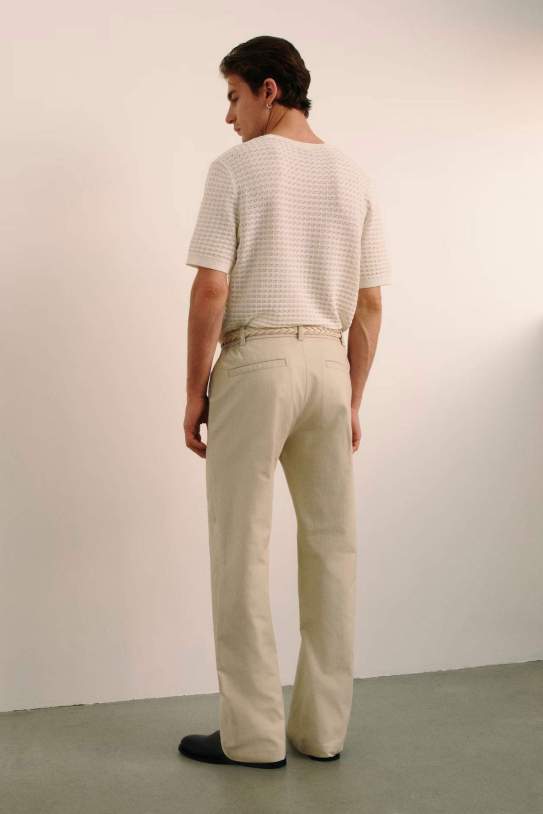 Pantalons sastre en barreja|mescla de lli Relaxed Fit Pantalons sastre en barreja|mescla de lli Relaxed Fit