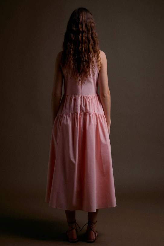 Vestit popelin hàlter|halter Vestit popelin hàlter|halter