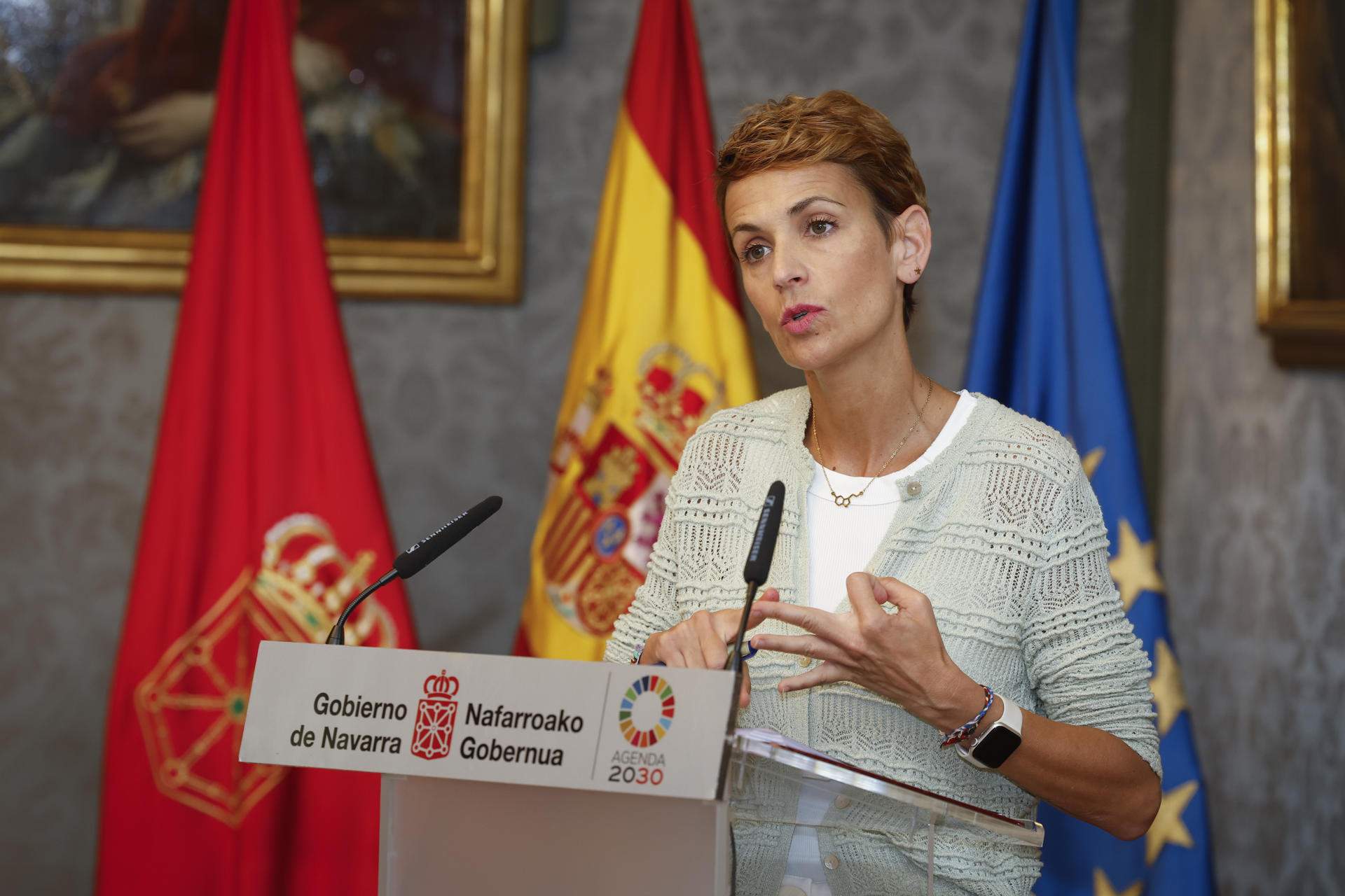 Chivite, determinada a seguir pese al cese de su número dos: "No hay indicio de ilegalidad"