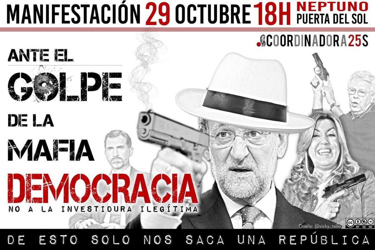 'Rodea el Congreso', la manifestación en contra de la investidura de Rajoy