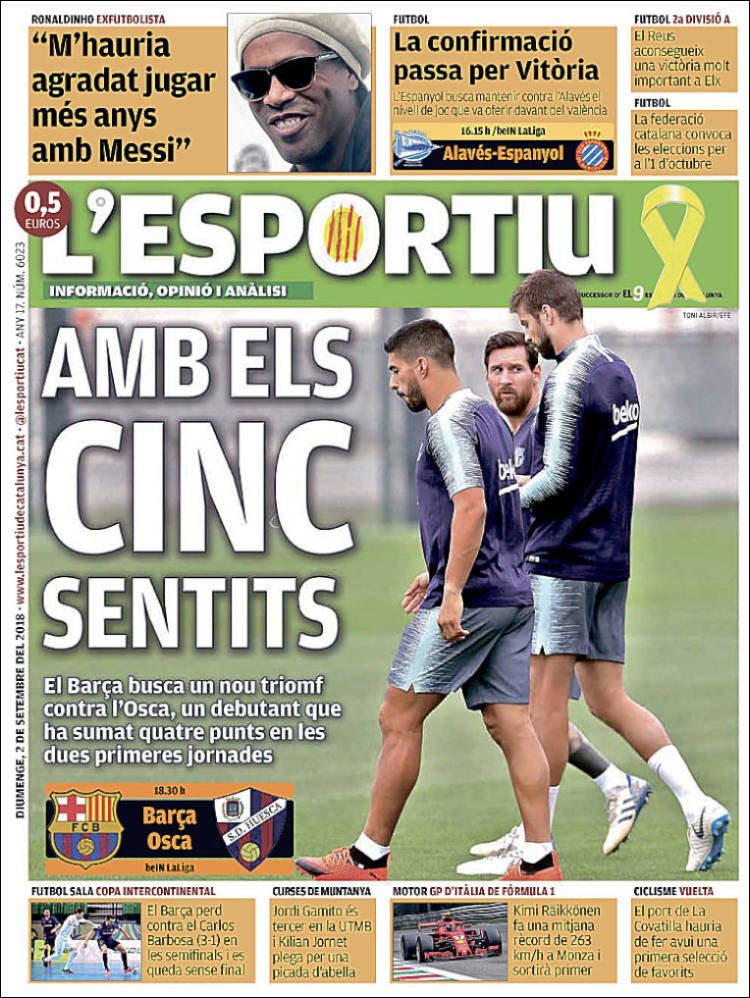 El Deportivo Portada 02 09 2018 El Deportivo Portada 02 09 2018