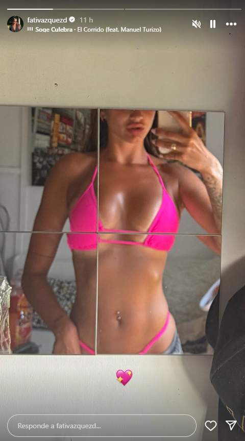 Fati fa morrets en bikini fúcsia, Instagra,m Fati fa morrets en bikini fúcsia, Instagra,m