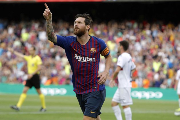 Messi celebració gol Barça Osca   EFE