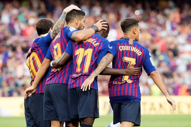 Barça pinya gol Huesca EFE Barça pinya gol Huesca EFE