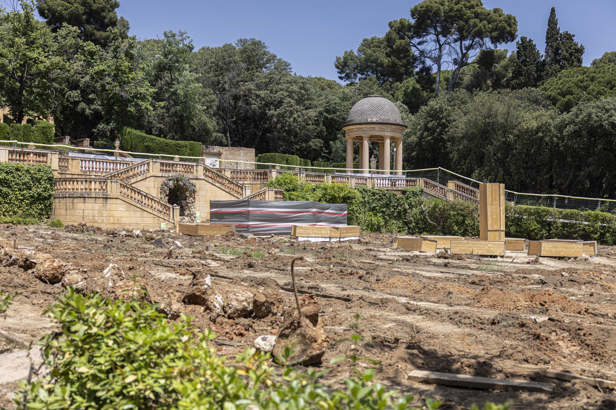 Una imagen insólita: el parque del Laberint d'Horta... sin laberinto