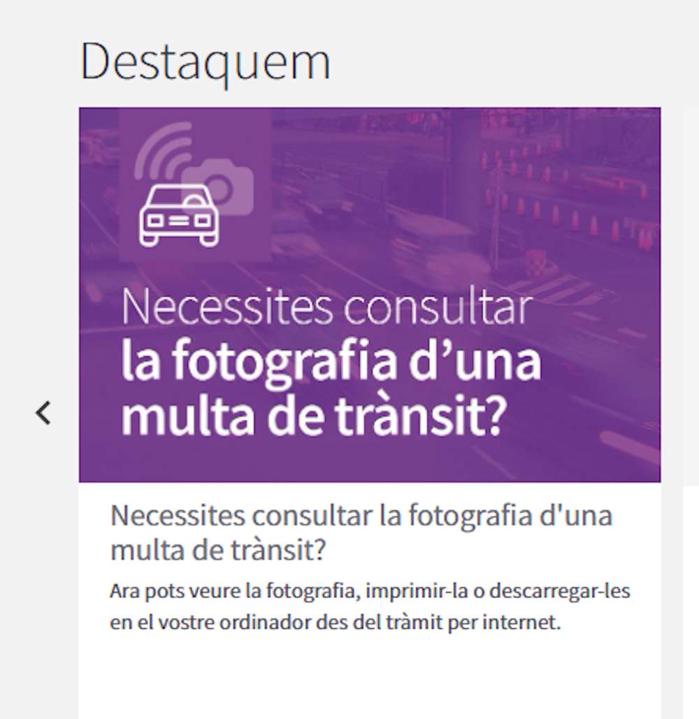 Tràmit per descarregar fotografia multes Tràmit per descarregar fotografia multes
