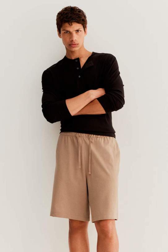 Bermudes de piqué Relaxed Fit1 Bermudes de piqué Relaxed Fit1