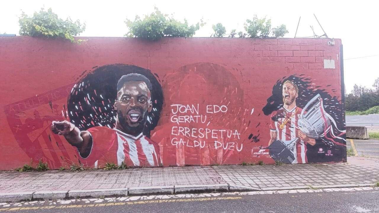 Borran la cara de Nico Williams de un mural de Barakaldo: "Has perdido el respeto"