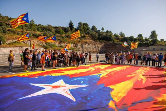 Reyes Montserrat protesta ANC independentista esteladas foto montse giralt Reyes Montserrat protesta ANC independentista esteladas foto montse giralt