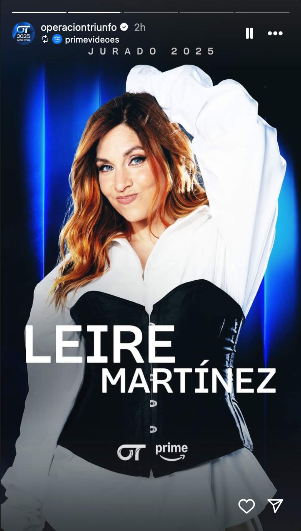 Leire Martínez, nuevo miembro del jurado de OT 2025 / Instagram