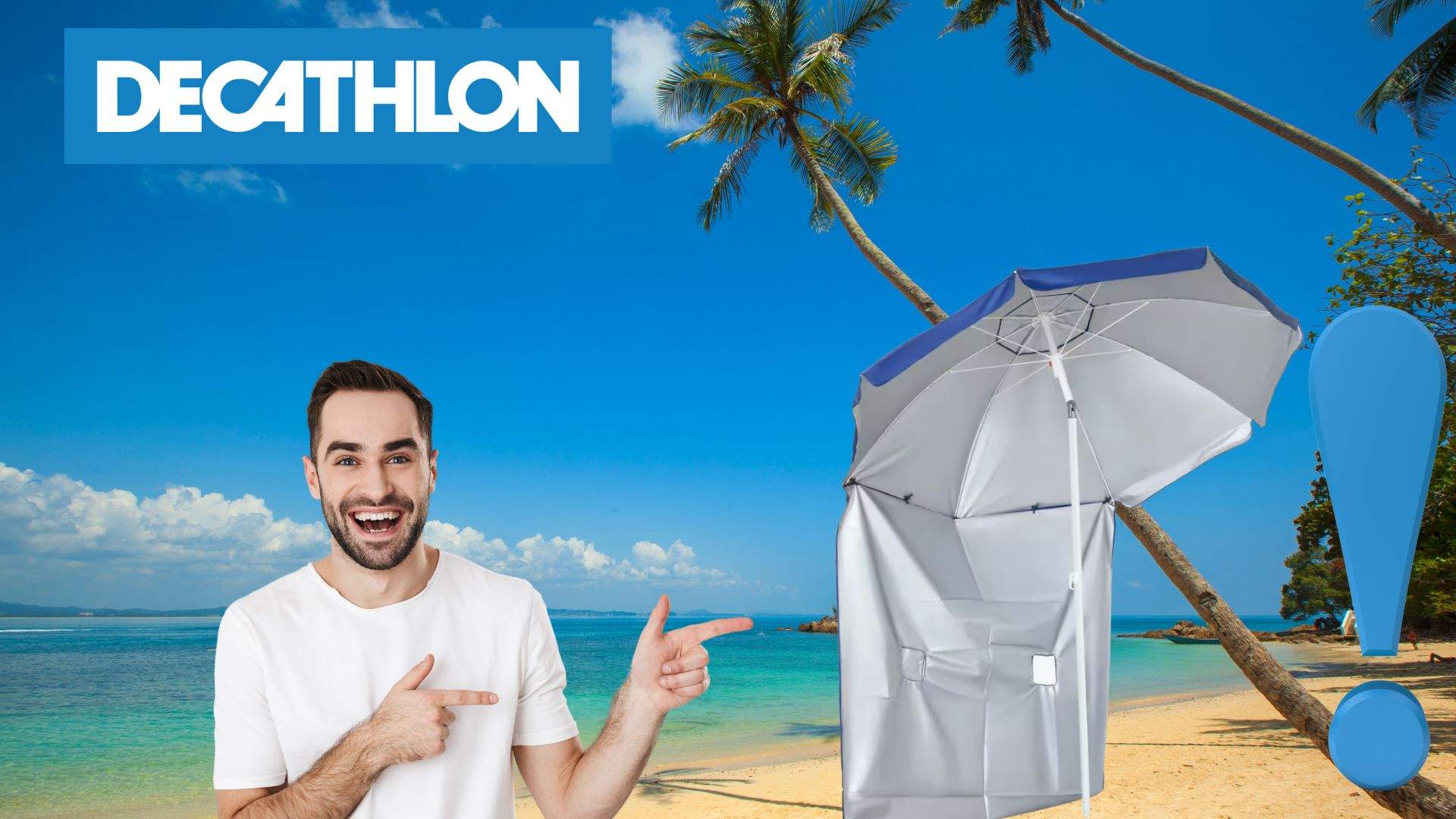 Anar a la platja amb el para-sol del segle XXI de Decathlon és el millor que hi ha