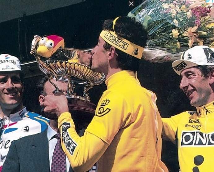 Melcior Mauri guanyant la Vuelta de 1991