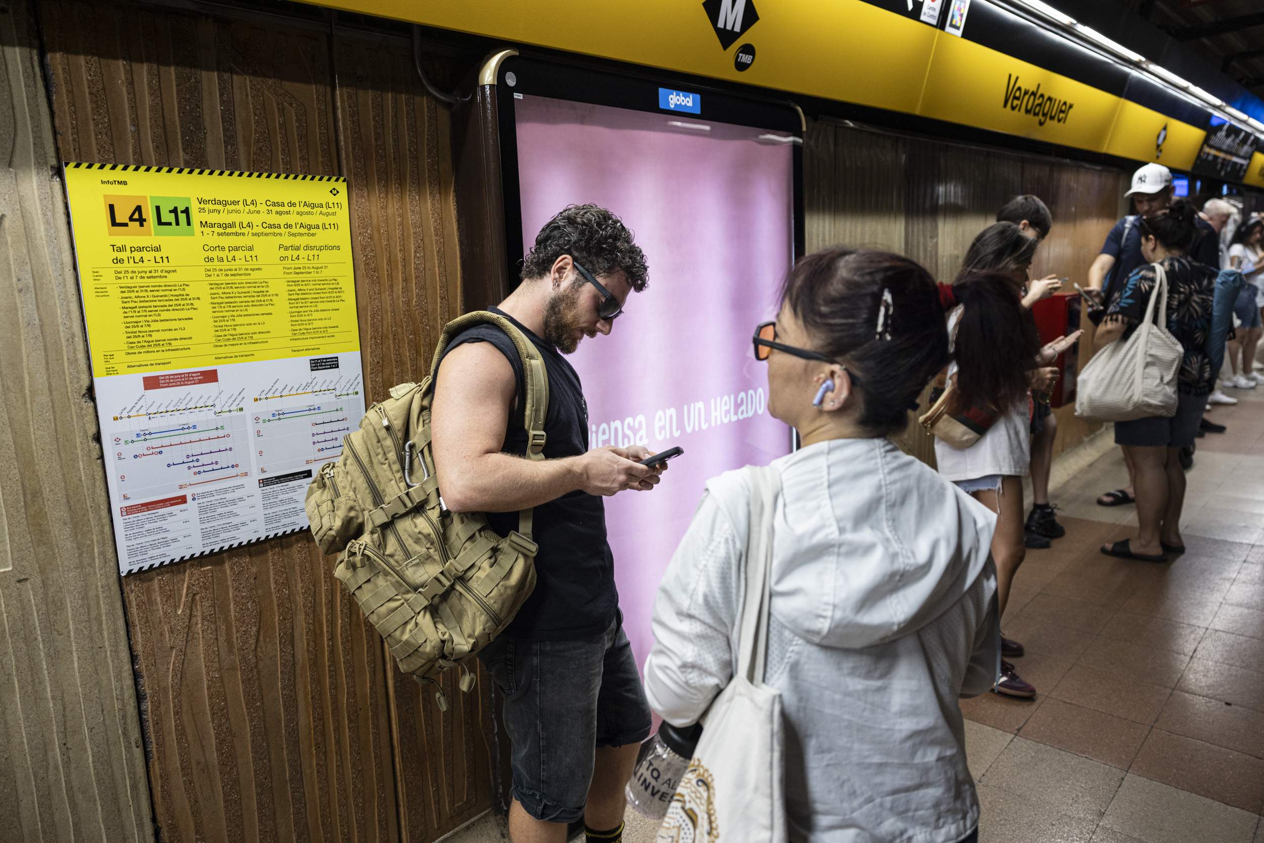 El transbord de Metro de Verdaguer s’haurà de fer pel carrer durant un any