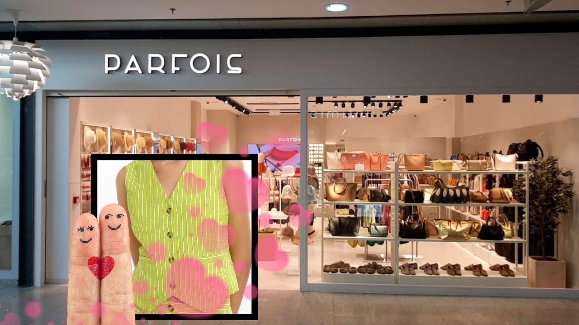 Enamorades com adolescents dels pantalons de ratlla diplomàtica verd pistatxo i grocs llima de Parfois