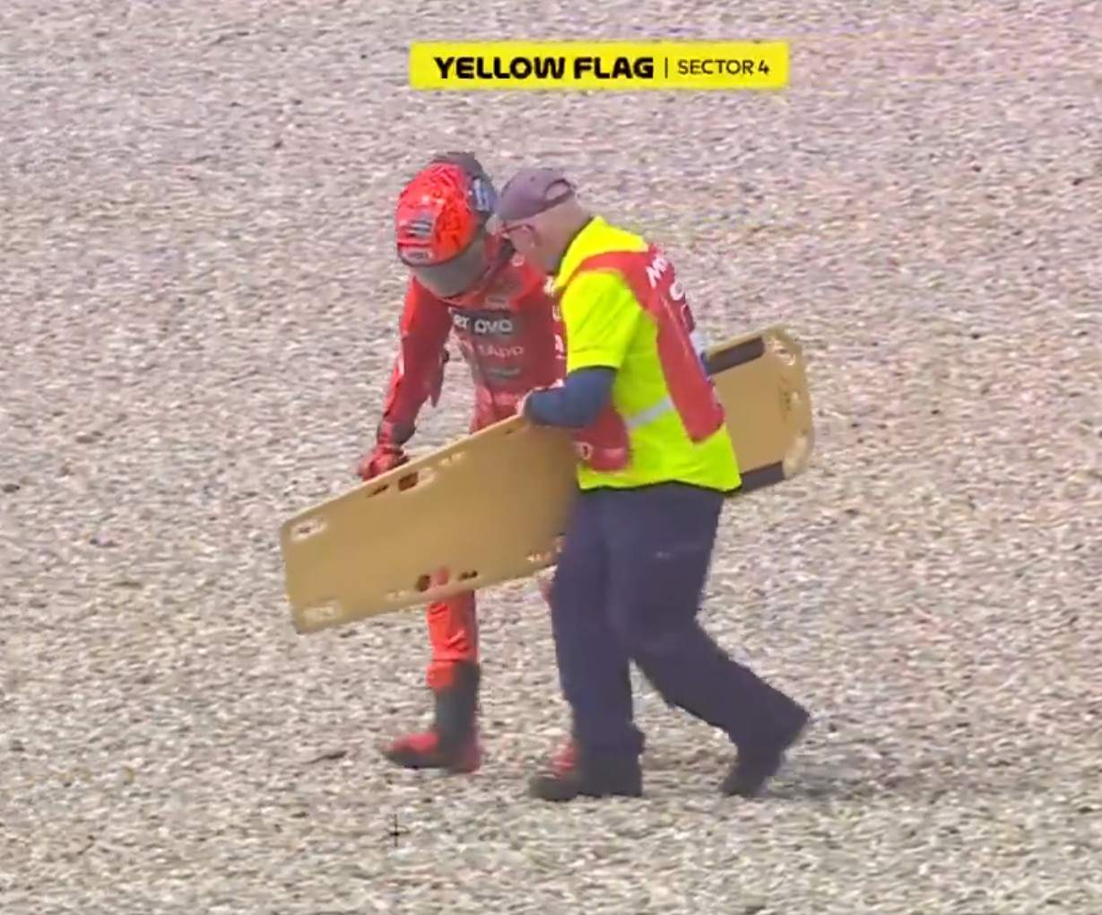 Gran susto en Assen: dura caída de Marc Márquez