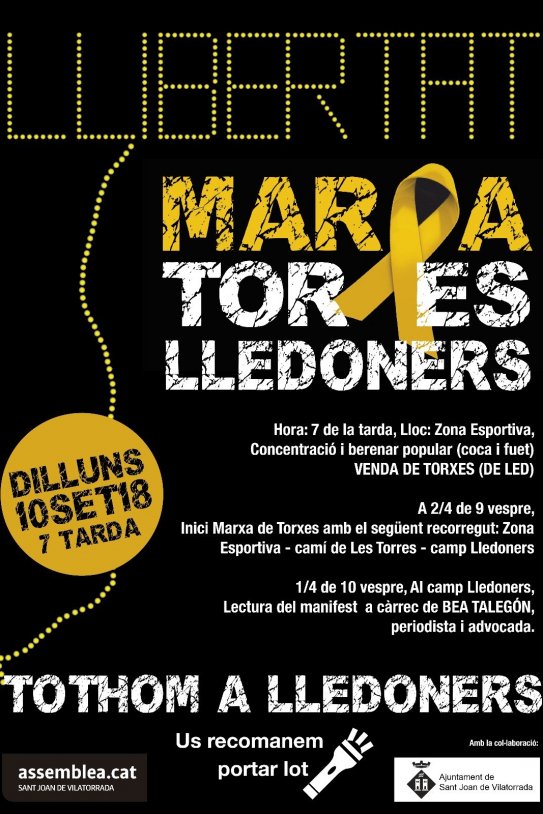 marcha antorchas presos Almeces