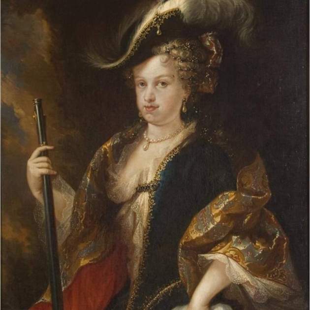 Representació de Lluisa Gabriela, primera esposa de Felip V. Font: Museu Cerralbo Representació de Lluisa Gabriela, primera esposa de Felip V. Font: Museu Cerralbo