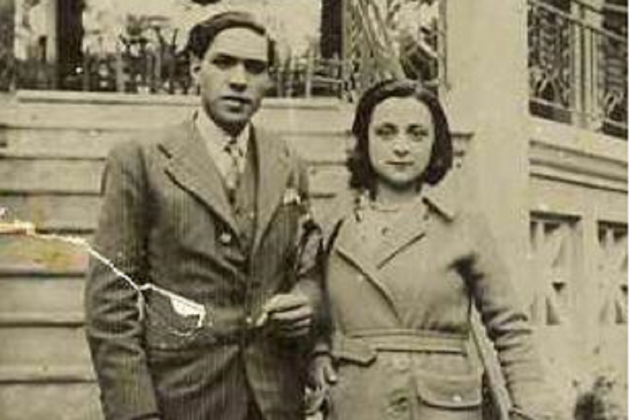 Mor Frederic Borrell, dissortat protagonista de la fotografia 'Mort d'un milicià'. Borrell i la seva dona a Alcoi. Font Libcom2