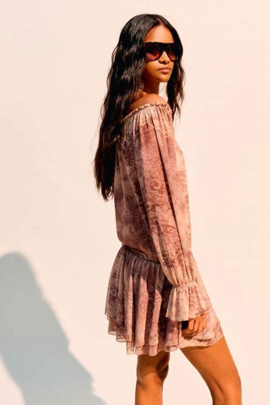 Vestit màniga llarga mini boho Vestit màniga llarga mini boho