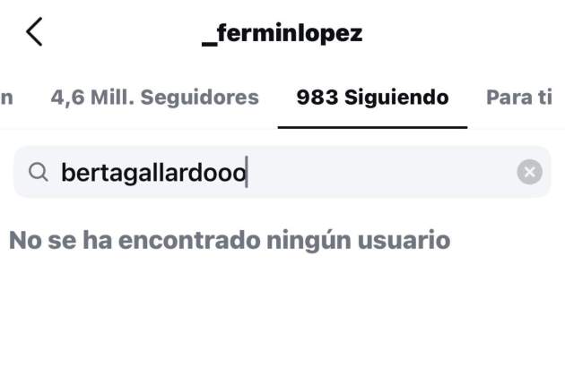 Fermín unfollow Berta Instagram Fermín unfollow Berta Instagram