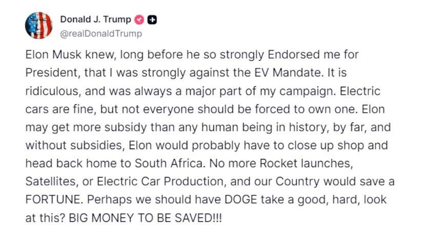 Missatge de Donald Trump