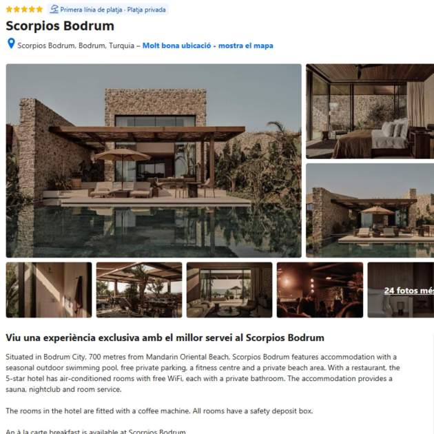 El primer hotel que menciona Booking.com