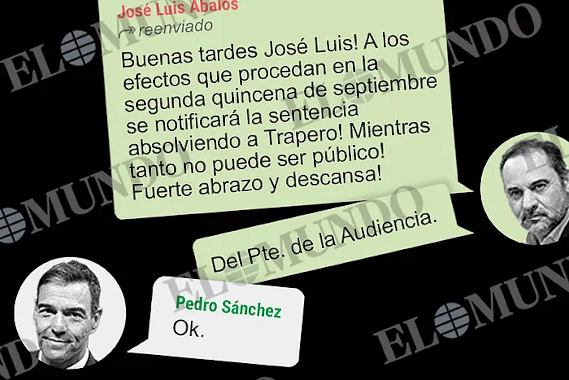 Missatge El Mundo del cap de l'Audiència Nacional Missatge El Mundo del cap de l'Audiència Nacional