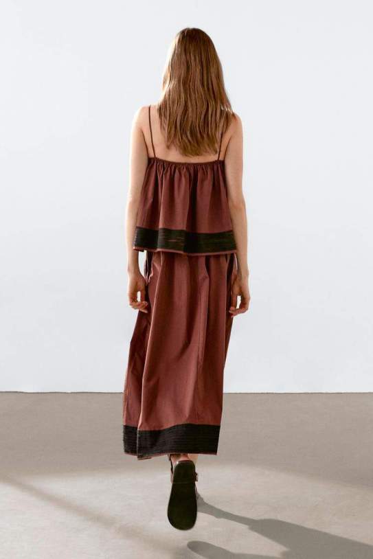 Faldilla|Falda midi vol detall cintes Faldilla|Falda midi vol detall cintes