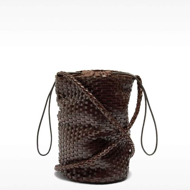 Bolso bombonera de piel trenzada Bolso bombonera de piel trenzada