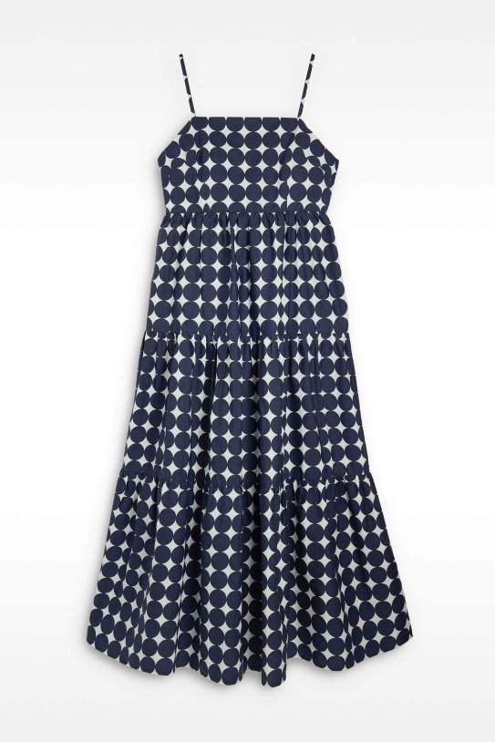 Vestit llarg de pigues|llunes 100 % cotó Vestit llarg de pigues|llunes 100 % cotó