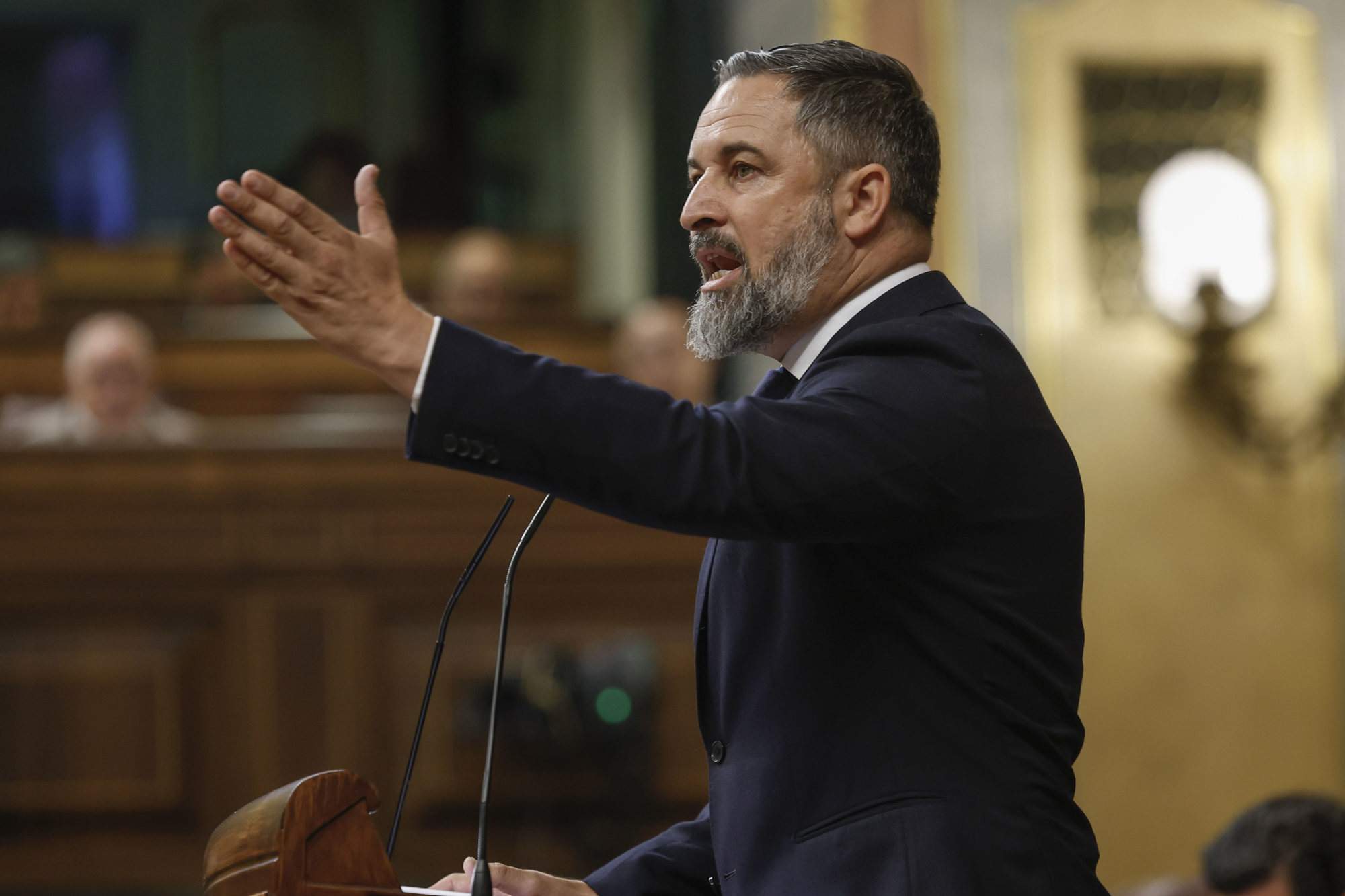 Abascal acusa Sánchez de "traïdor i corrupte" i presenta Vox com l'alternativa al PP, "el PSOE blau"