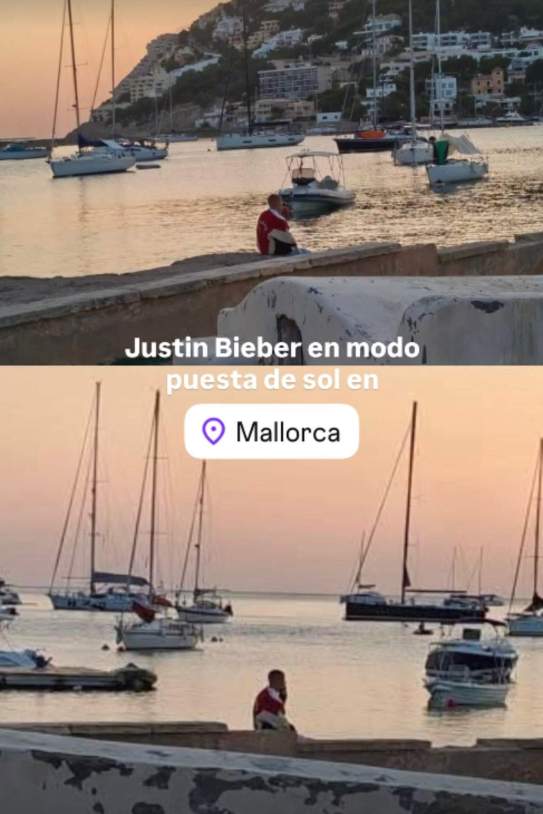 Justin Bieber mirando la puesta de sol Instagram @mossenmiranda Justin Bieber mirando la puesta de sol Instagram @mossenmiranda