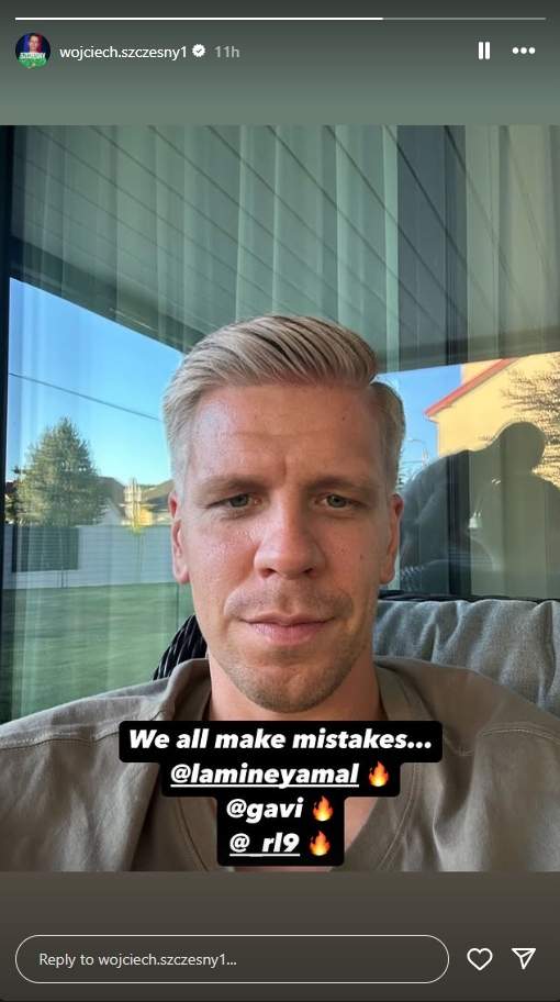 Szczesny con el pelo rubio / Instagram Szczesny con el pelo rubio / Instagram