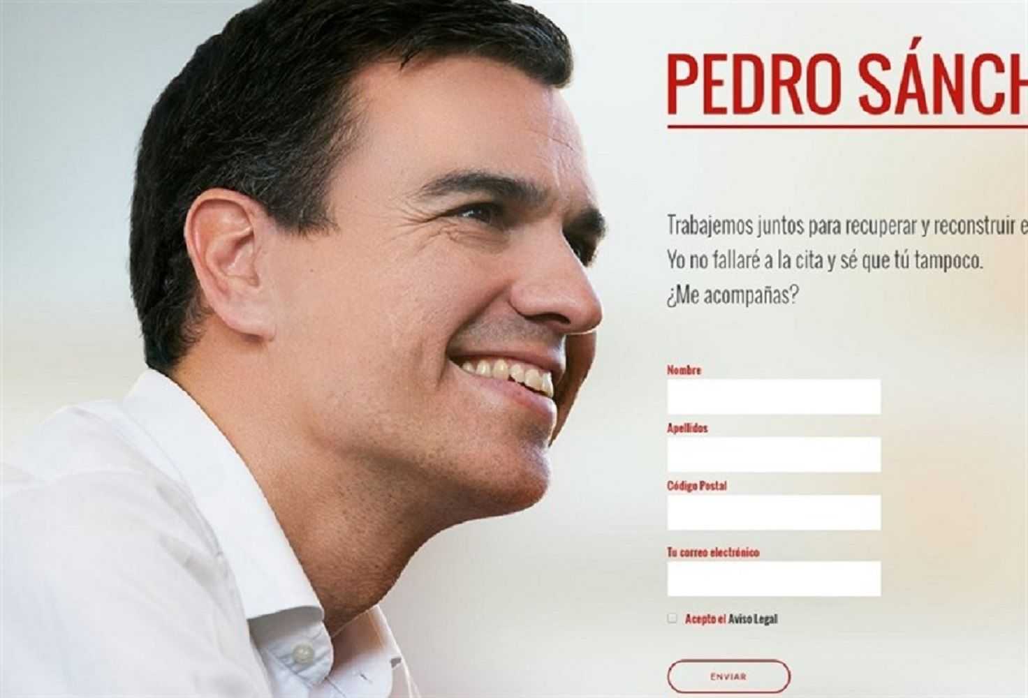 Sánchez crea una web para volver a liderar al PSOE