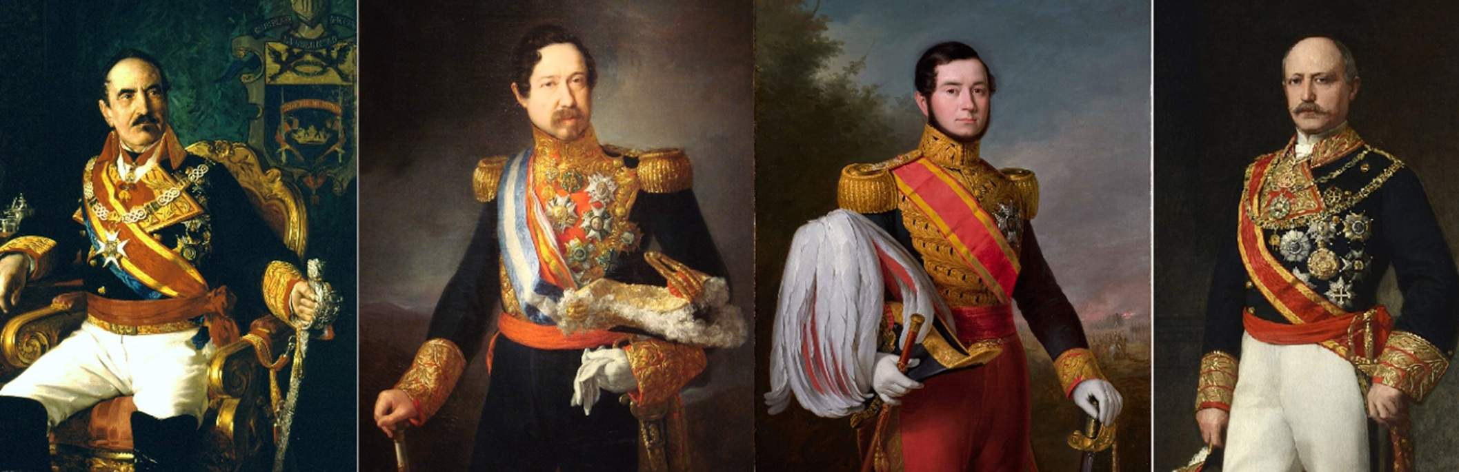 Espartero, Narvaez, Prim i Serrano. Font Wikimedia Commons Espartero, Narvaez, Prim i Serrano. Font Wikimedia Commons