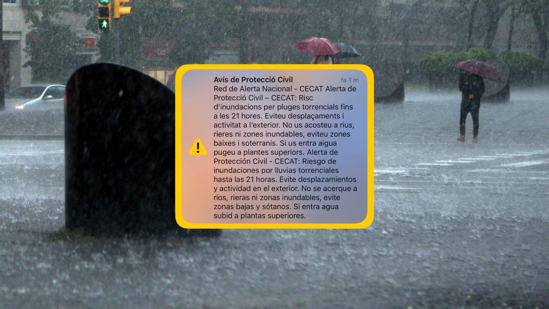 pluja alerta mobils pluges tempestes protecció civil