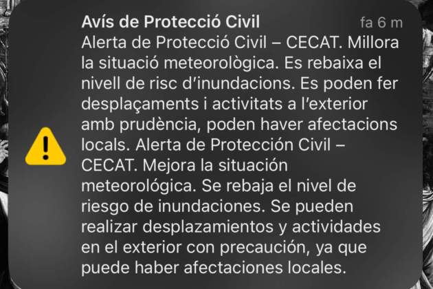 Avís de Protecció Civil 19:41 Avís de Protecció Civil 19:41