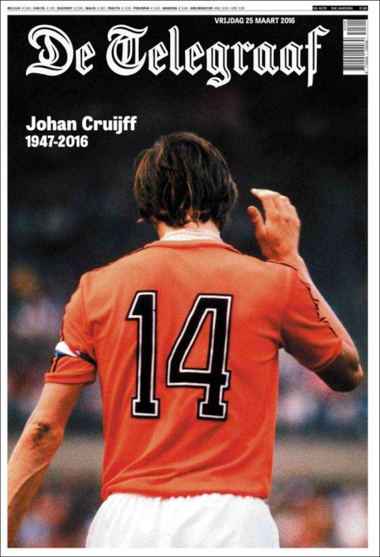 Cruyff en las portadas de todo el mundo