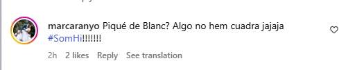 Comentari piqué Instagram Comentari piqué Instagram