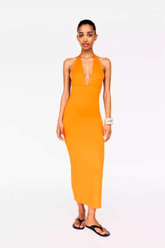 Vestit midi poliamida escoti pico1 Vestit midi poliamida escoti pico1