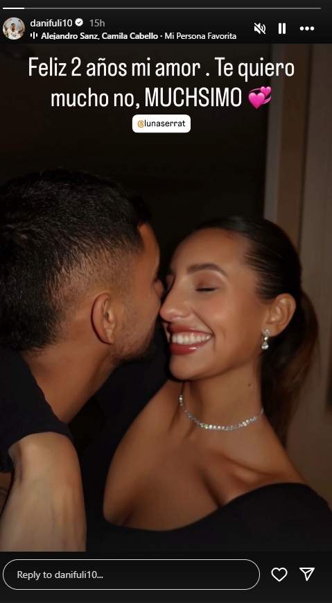 Luna Serrat i Dani Ceballos aniversari Instagram Luna Serrat i Dani Ceballos aniversari Instagram