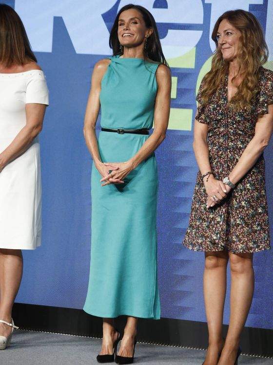 Letizia con el mismo vestido|traje verde de Zara, EP Letizia con el mismo vestido|traje verde de Zara, EP