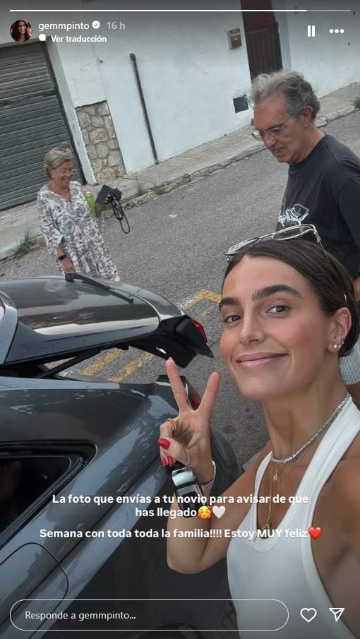 Gemma Pinto con sus padres Instagram Gemma Pinto con sus padres Instagram