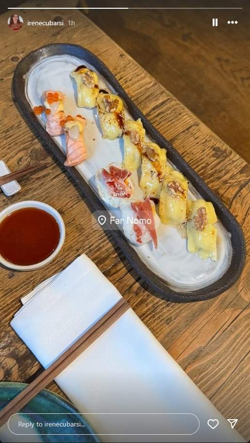 La cena de Irene Cubarsí / Instagram La cena de Irene Cubarsí / Instagram