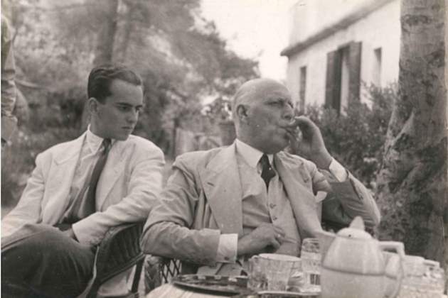 Miguel Milá i el seu pare. 